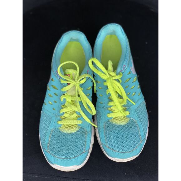 NIKE FLEX 2013 RN RUNNING WOMEN'S SHOES Size 8 Turquoise Green Blue Pink - Picture 3 of 8